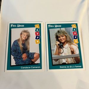Full House Laffs Trading Cards Candance Cameron DJ Tanner set of two mint rare